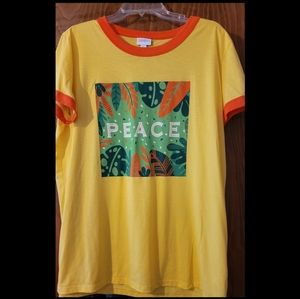 LulaRoe Liv (Peace) shirt (XL)